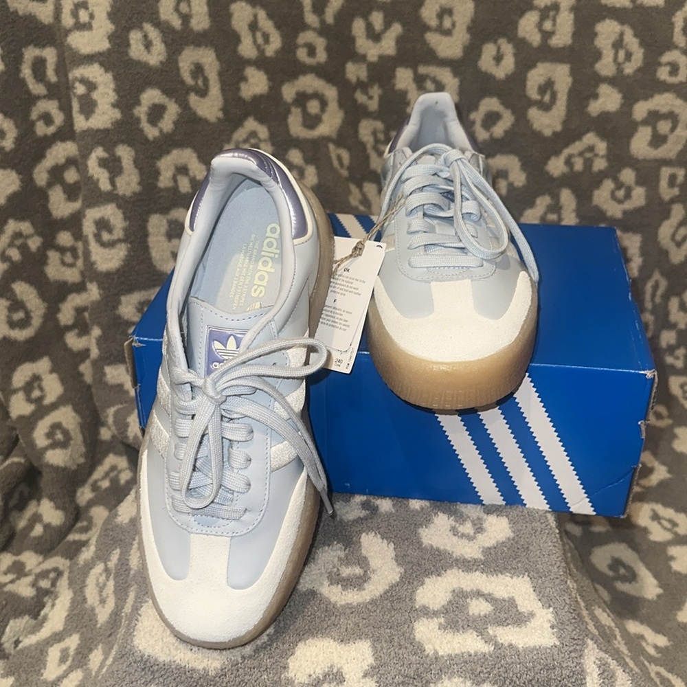 Adidas Women's Sambae Shoes in Halo Blue & Off White 😍 New & Never Worn 😍 - Picture 13 of 17